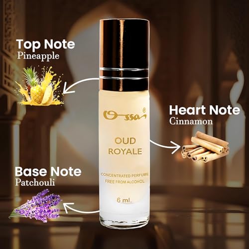 Image of Ossa Oud Royale Concentrated Perfume 6ml | Alcohol Free Roll On Attar For Men And Women | Premium Long Lasting Unisex Fragrance With Rich Woody, Musk And Floral Notes Elegant Scent Throughout Your Day