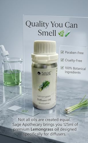 Image of Sage Apothecary Lemongrass Diffuser Oil - 125ml