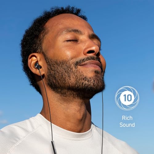 Image of Panasonic ErgoFit Wired Earbuds, in-Ear Headphones with Microphone and Call Controller, Ergonomic Custom-Fit Earpieces (S /M /L), USB-C Compatible - RP-TCM325-A (Blue)