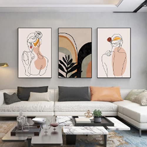 La collision des lignes et des couleurs sur toile pour habiller un mur blanc vide