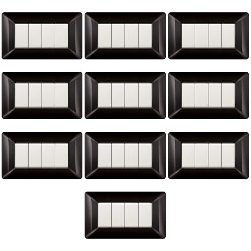 Plaque noire Bticino Matix compatible 4 modules pour rénover facilement - 2