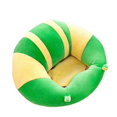ベビーソファー お座り練習 ベビーチェア ぬいぐるみ ソファ ふわふわ コットン 枕 首座り ローチェア 安全 安定感 可愛い ソフトチェア (グリーン)