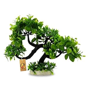 Foodie Puppies 8.2inch Aquarium Plastic Plants Green Leaves Tree/Plant – (Bonsai Beads Plant) for Fish Tank Ornaments Freshwater & Saltwater Decorative