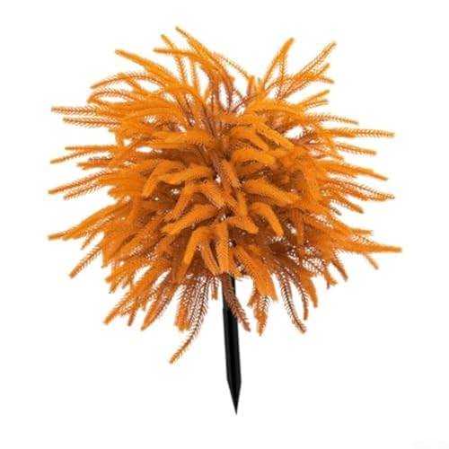 CNANRNANC Topiario de pino artificial con estaca de suelo de 60 cm, aguja de pino amarillo otoñal para interior y exterior, decoración del hogar, jardín, patio