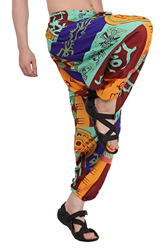 Image of Whitewhale Men's Cotton Solid Harem Pants Yoga Trousers Hippie Pant