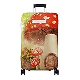 Hiseng Funda para Maletas, Estampado de Hongos Luggage Cover Elástica Fundas Maletas de Viaje, Maleta Cabina Protector 18-32 Pulgadas Cubierta de Equipaje (Girasol,S)