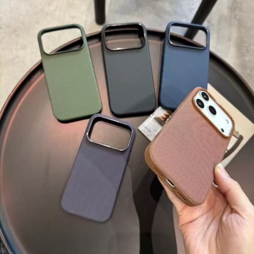 Étui tissé magnétique iPhone 14 Pro élégance noir