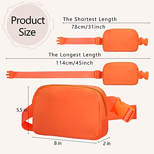 Image of VOROLO Fanny Pack For Women And Men Crossbody Bag Black+Orange-1