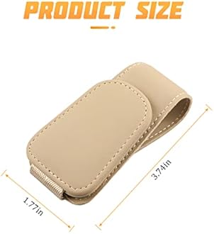 AICEL Sunglasses Holders for Car Sun Visor, Leather Eyeglasses Hanger Mounter, Magnetic Glasses Holder and Ticket Card Clip, Auto Interior Accessories Universal for SUV Pickup Truck