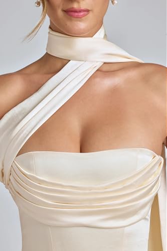 Satin Homecoming Dresses for Teens 2025 HOCO Short Cocktail Evening Party Strapless Gowns with Scarf2