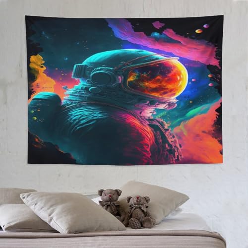 Tapisserie astronaute PAZZK 150x200cm tenture murale pour decoration de chambre
