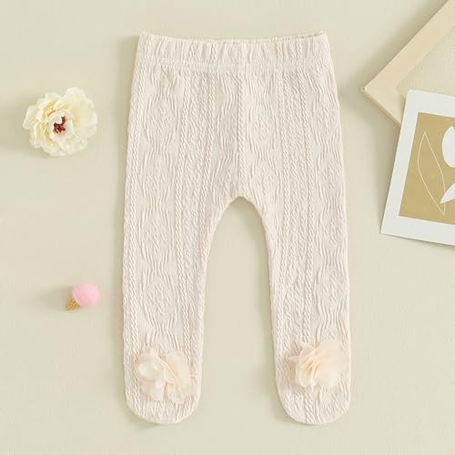 Mubineo Baby Girl Footed Leggings Cute Flower Tights Toddler High Waist Legging Pant Cotton Socks Pantyhose3