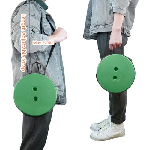 Image of Boreeman Upgraded Folding Stool Lightweight Yet More Sturdy with Load Capacity 400lbs Portable Collapsible Stool for Camping Fishing Hiking BBQ (Army Green)
