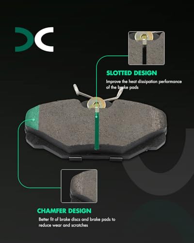 Image of SCITOO D610-7489 Disc Brake Pads Sets Rear Ceramic Brake Pads w /Hardware