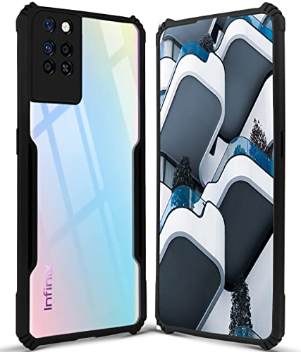 Image of Jkobi Back Cover Case for Infinix Note 10 Pro (Shockproof with Polycarbonate Clear Panel | Professional Black)