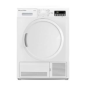 Russell Hobbs RH8CTD701 Freestanding Condenser Dryer, DelayStart, 8 kilograms, rpm 1400, White, Noise level: decibels 69