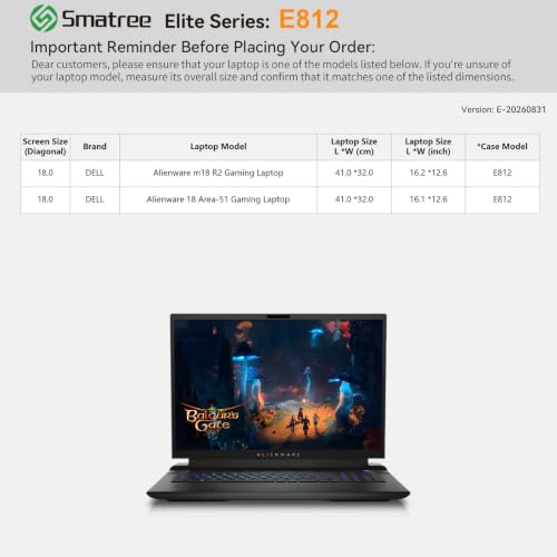 Image of Smatree Laptop Sleeve for 18 inch DELL Alienware m18 R2 /18 Area-51 Gaming