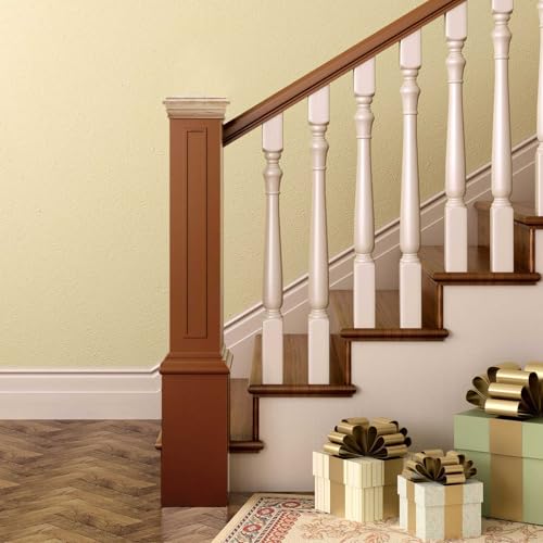 Image of Geetery 16 Pcs 4 x 4 Wood Newel Post Cap Fence Post Cap for Fence Topper Top Resistant Decking Caps for Outdoor Fences, Mailboxes and Decks (Cedar Wood)