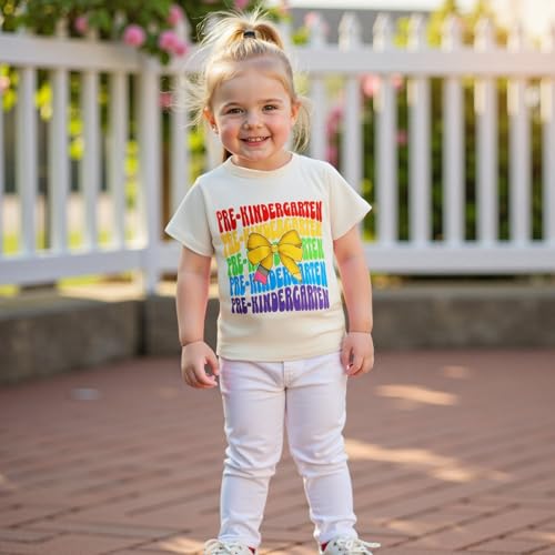 Girls Back to School T-Shirt Toddler Short Sleeve Crewneck Letters Print Summer Tee Tops Kids Clothes 2T 3T 4T 5T3