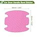 HOPESPANNER Universal 92x98mm Car Door Cup Protector Sticker Anti-Scratches+Auto Door Handle Protective Film 1 Set Pink