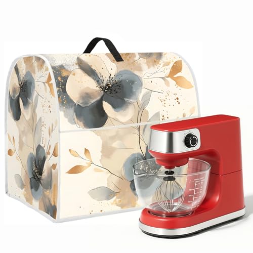 seewan Stand Mixer Dust Cover with Handle & Pocket, Large 6-8 Qt Appliance Protector for Kitchen, Durable & Easy to Clean, Floral Farmhouse Vintage Design