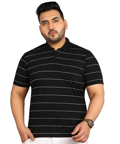 Image of INKKR Half Plus Size Men's Regular Fit Striped Tshirt