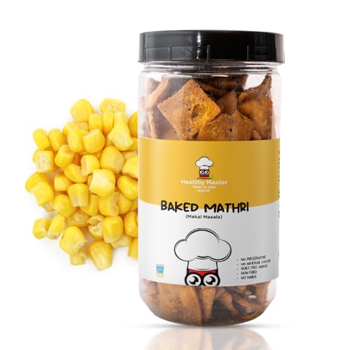 Image of HEALTHY MASTER Vision to serve healthy Baked Makai Masala Mathri 1000G | Rich In Protein | Low Gi Food | Good For Healthy Lifestyle | Powerful Antioxidants | Rich In Vitamins
