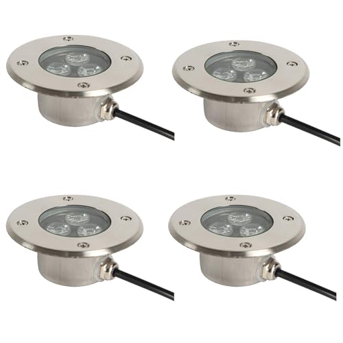 Lampes sous-marines à DEL RVB IP68 lot de 4 pour fontaine extérieure