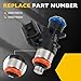 0280158313 Fuel Injector 4 Holes for 2014-2017 Jeep Cherokee 3.2L V6 Injector Replace#04627794AA Fuel Injectors Set of 6