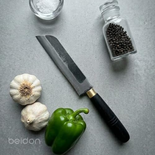 Image of Iron Kitchen Knife | Wooden Handle Meat & Fish Cutting Knife | Vegetable Cutter | Traditional Naadan Kathi-Kathi | Knife for Kitchen Use |27 * 3 * 2.5