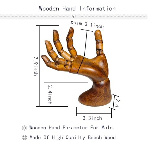 Mannequin,Mannequin Hand,Hand Model,Hand Mannequin for Nails,Drawing Mannequin Wooden Hand,Wooden Mannequin,Antique Finish Wood Hand,Hand Model for Drawing,Male Hand of Right with Antique Finish. by yangjietf - Used condition - Image 6