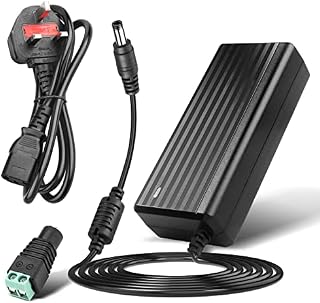 12V 5A Power Adapter Supply - LeTaoXing AC 100-240V 50/60Hz to DC 60W 12 Volt 5amp LED Driver Transformers Universal Switching 12V/5A UK Cord for LED Strip Light CCTV Cameras LCD Monitors