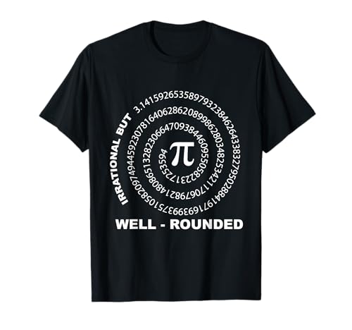 Retro Irrational But Well Rounded Pi Day Celebration Math T-Shirt
