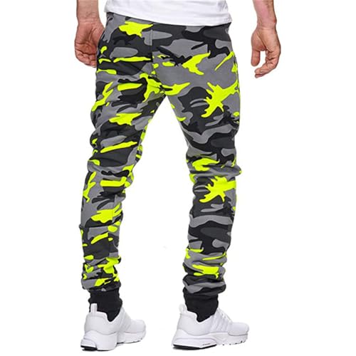 Men's Camo Jogger Pants Camouflage Hunting Slim Fit Trousers Drawstring Casual Sweatpants4