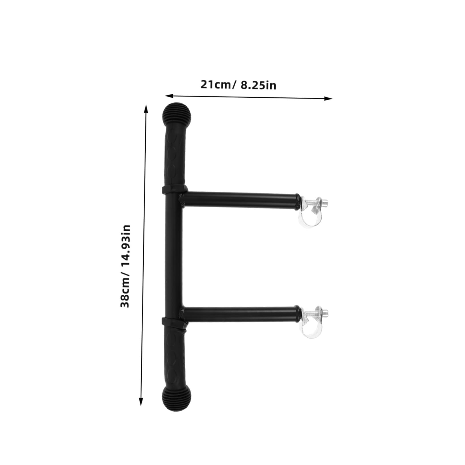 Rallonge de Poignée de Poussette Réglable Boucle 25mm Noir | Hauteur Ajustable, Plastique et Acier Inoxydable, Compatibilité Prams et Stroller, Style Moderne