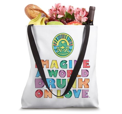Bolso tote con logo 'Imagine a world drunk on love with color' miniatura 4