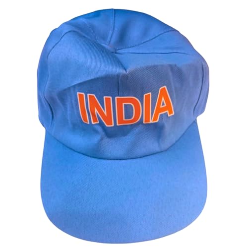 Image of Kaku Fancy Dresses School Team Cricket Sports Cap for Kids and Cricket Uniform Accessory - Blue