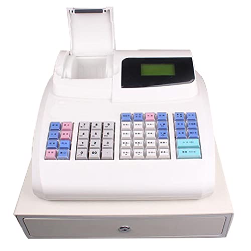 Caja Registradora Electrónica Multifunción, Caja Registradora Comercial Inteligente con Impresora Térmica, 8 Caja Registradora Digital Led, para Pequeñas Empresas/Venta al por Menor/Restaur