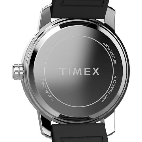 Image of TIMEX Trend Analog Black Round Dial & Black Silicone Two- Piece Band Water Resistant Men's Wrist Watch - TW2W606007I