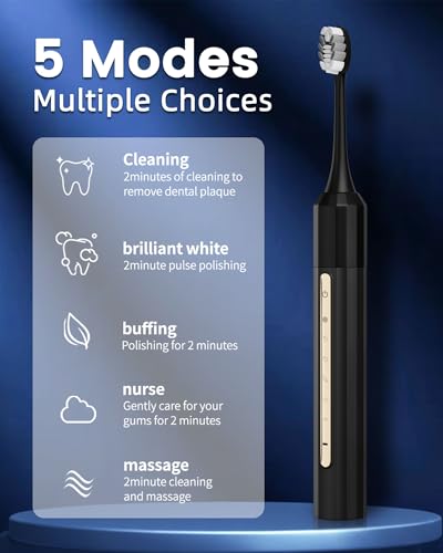 Lumivoid Water Flosser and Electric Toothbrush Combo,2-1 Oral Clean Kit, 5-Speed Sonic Electric Toothbrush & 4-Speed Portable Water Flosser to Clean Teeth and Protect Gum Health, IPX7 - image 5