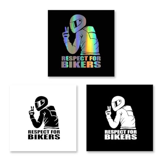 TNSRAY Pegatina para Coche y Moto, 3 Pieza Unidades Respeto para Motociclistas, Respect For Bikers Pegatina Divertida para Auto y Ventanas, Decoración Adhesiva Animada para Coche
