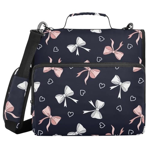 Classeur 3 anneaux zippé 3,8 cm avec trieur extensible et poignée pour l'école