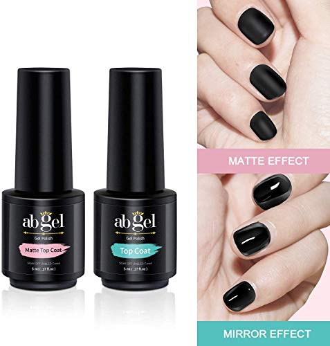 ab gel 22 UV Gel Nagellack, Glitter UV Nagellack Set, Pastell Gel Nagellack mit mattem Top Coat Nagellack Nail Art – Bild 7