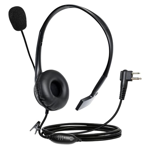 Auriculares para CP200d CP185 CLS1410 con microfono PTT de 2 pines Motorola WODASEN