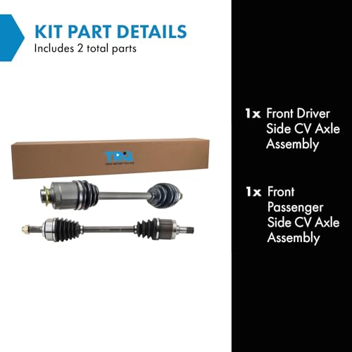 Image of TRQ Front Driver and Passenger Side CV Axle Assembly Set 2 Piece for 2003-2011 Honda Element