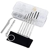 LIHAO Mini Schrauben Nasenpads für Brille Uhren Brillenreparaturset Uhrmacherwerkzeug 1230tlg