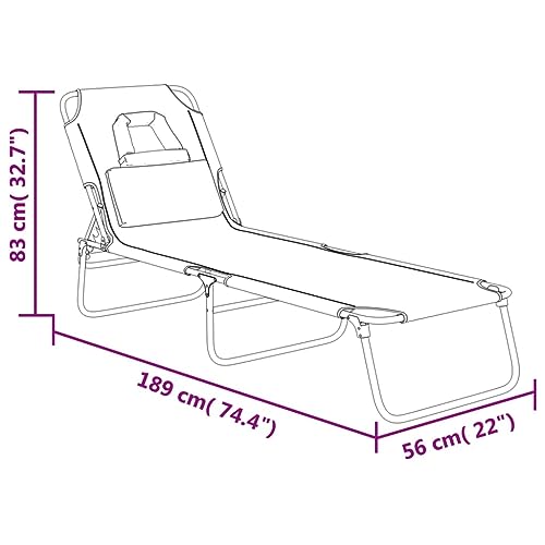 Chaise longue en acier revêtu résistant aux intempéries de terrasse - 3