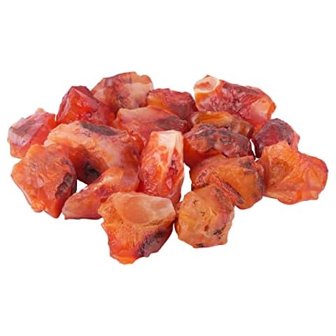 ABHISUBYA Crushed Carnelian Crystal - Raw Stones for Tumbling - Mediation Accessories - Polished Rocks - Crystals Large Natural - Rare Rocks Minerals and Crystals - Positive Energy Cover