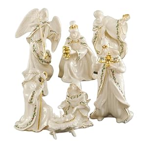 Lenox 806053 Holiday 7-Piece Mini Nativity Set, 4-Inch, 7 Count, Christmas Decor Lenox 806053 Holiday 7 Piece Mini Nativity Set 4 Inch 7 Count Christmas Decor