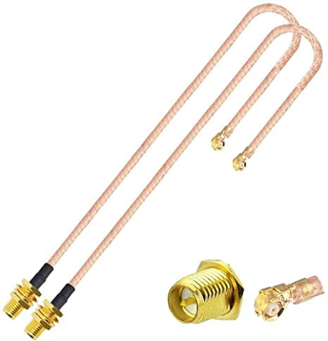 GraspaDeal IPEX U.FL to SMA Female RG178 SMA WiFi Antenna WiFi Aerial Antenna Adapter Cable 30cm for Wireless Mini PCI Express PCIE Network Card WiFi Adapter- 1 Pc.